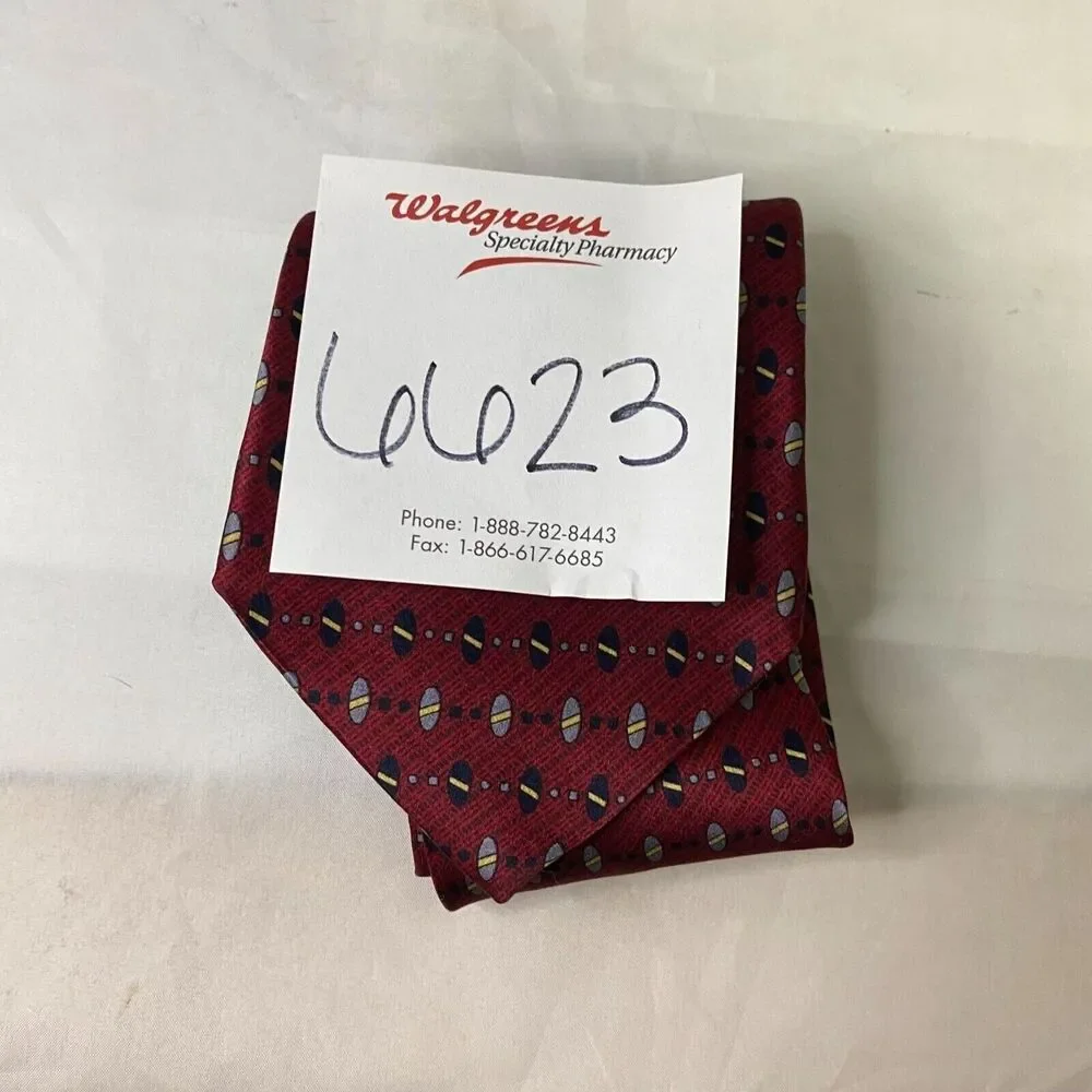#6623 Zylos Gold Maroon Mens Necktie, Tie
